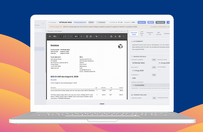 Payables Automation dashboard